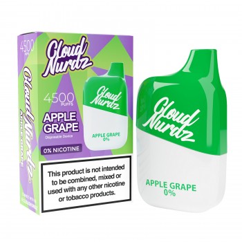 Cloud Nurdz 4500 Disposable 0% NICOTINE FREE - Apple Grape