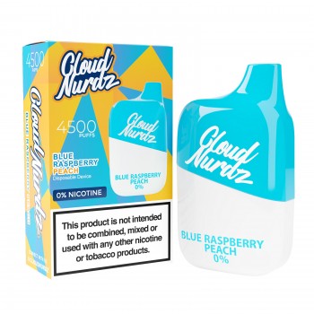 Cloud Nurdz 4500 Disposable 0% NICOTINE FREE - Blue Raspberry Peach