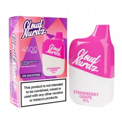 Cloud Nurdz 4500 Disposable 0% NICOTINE FREE - Strawberry Grape