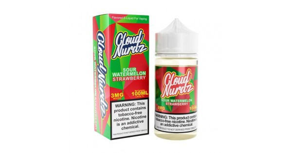 Buy Cloud Nurdz Iced Sour Watermelon Strawberry SyN 100ml E-Juice