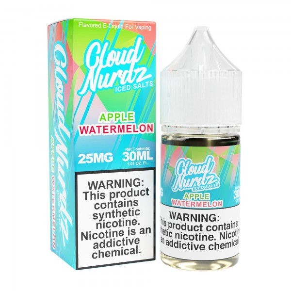 Cloud Nurdz Synthetic Salt - Watermelon Apple ICED 30mL