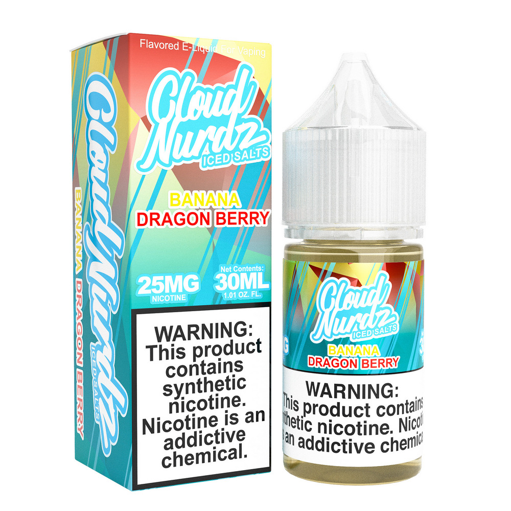 Cloud Nurdz Synthetic Salt - Banana Dragon Berry ICED 30mL