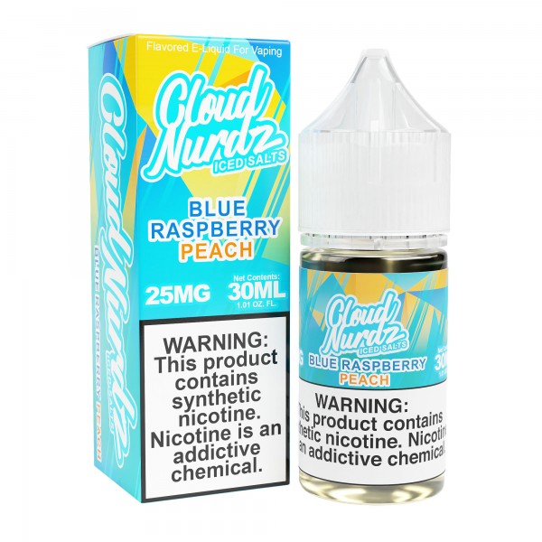 Cloud Nurdz Synthetic Salt - Peach Blue Raspberry ICED 30mL