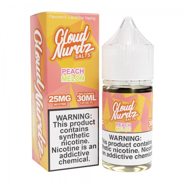 Cloud Nurdz Synthetic Salt - Peach Melon 30mL