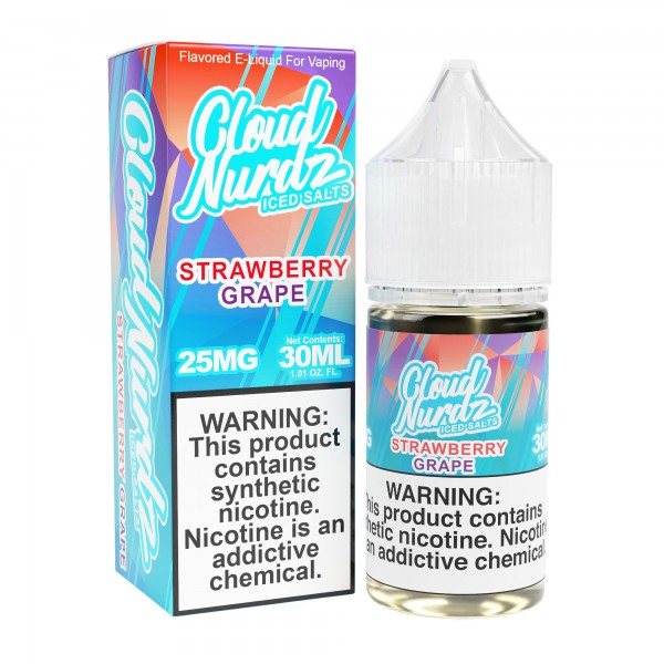 Cloud Nurdz Synthetic Salt - Grape Strawberry ICED 30mL