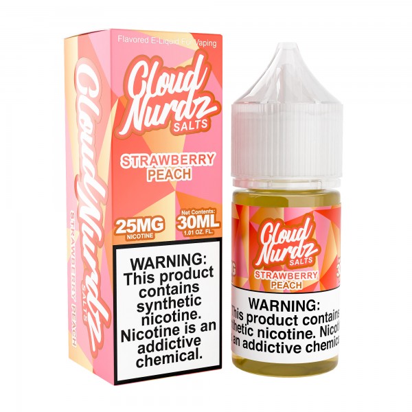 Cloud Nurdz Synthetic Salt - Strawberry Peach 30mL