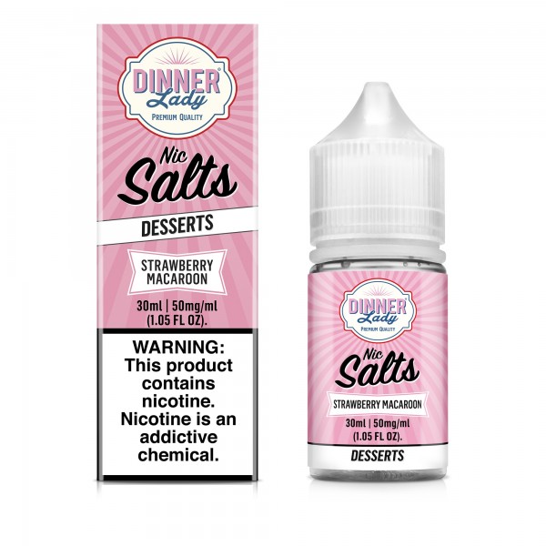 Dinner Lady Salt - Strawberry Macaroon 30mL