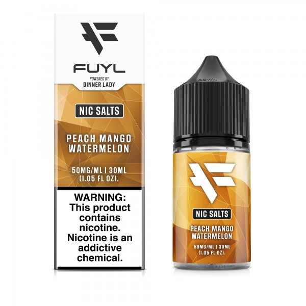 FUYL Salts Powered by Dinner Lady - Peach Mango Watermelon 30mL