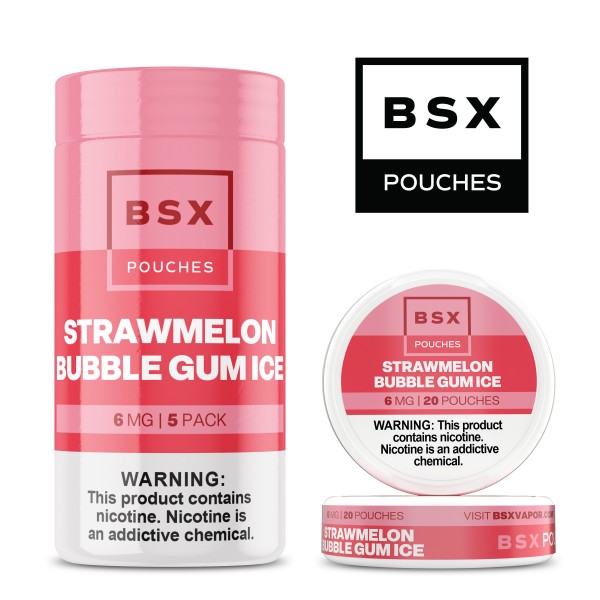 BSX Pouches 5pk - Strawmelon Bubble Gum Ice