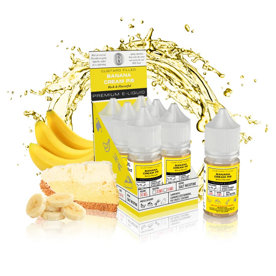 Glas BSX Series Salt - Banana Cream Pie 30mL, bsx vapor, bsx series salt