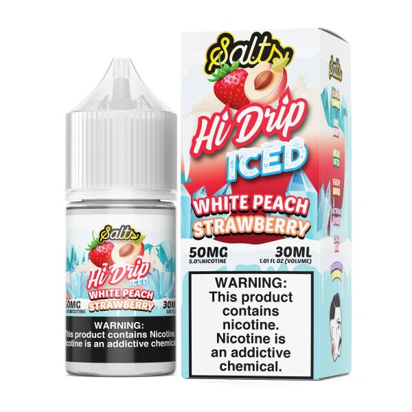 Hi-Drip Salt - White Peach Strawberry Iced 30mL