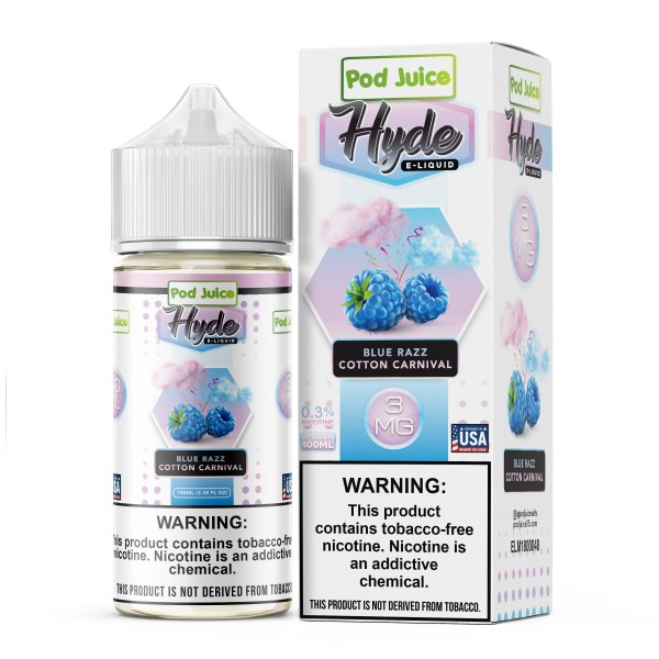 Hyde Pod Juice Synthetic - Blue Razz Cotton Carnival 100mL