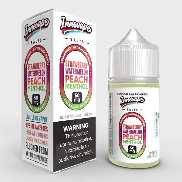 Innevape Salts - Strawberry Watermelon Peach Menthol 30mL 