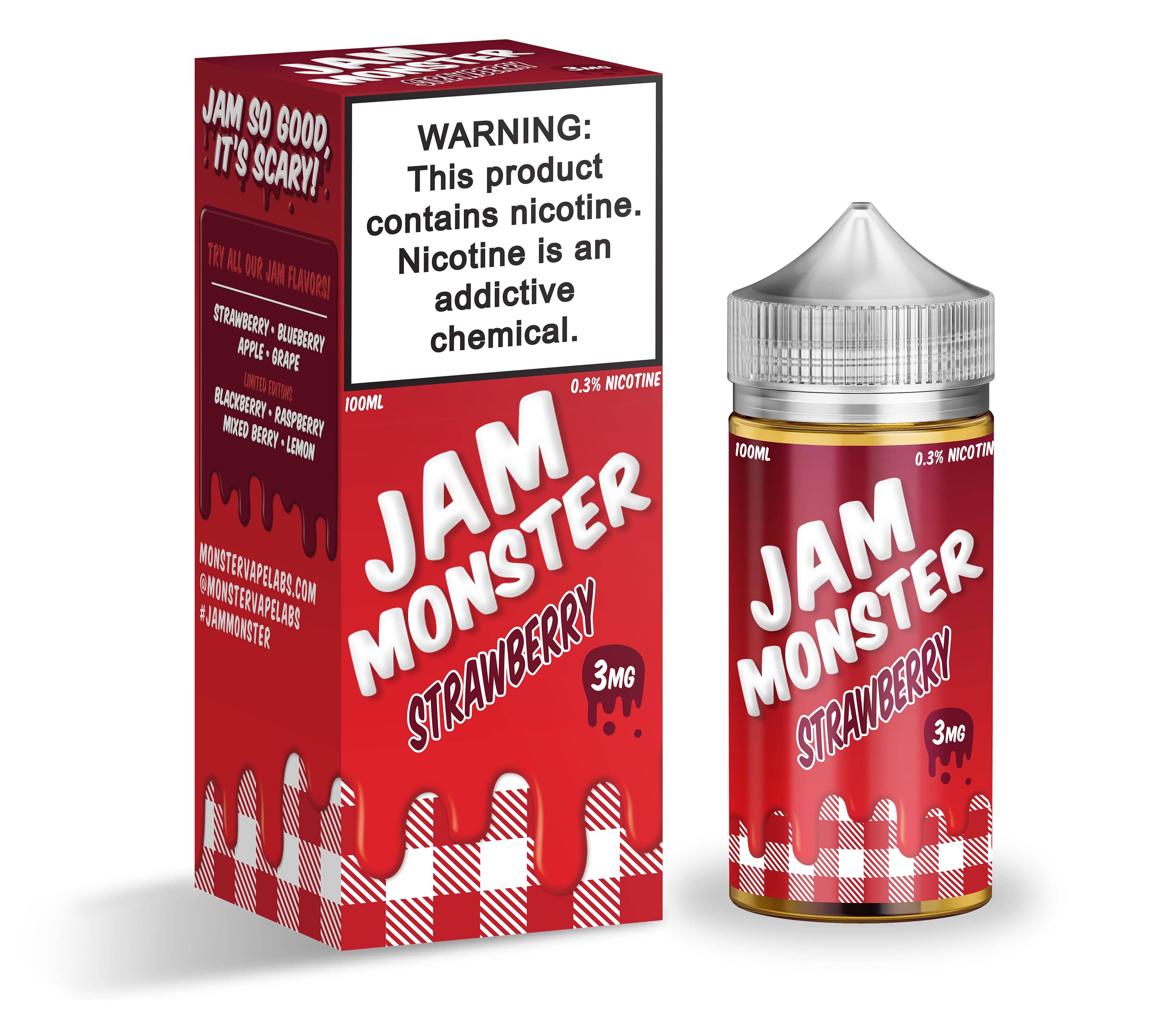 Jam MONSTER Synthetic - Strawberry Jam 100mL, jam monster