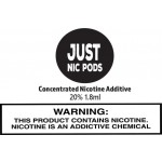 Just Nic Pods Nicotine - 1.8mL Concentrated Nic Solution 20% (10 Tubes Per Pack)