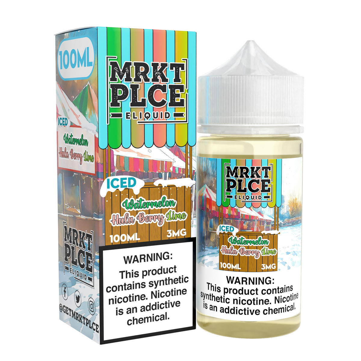 strawberry kiwi ice vape juice BLVK Spearmint | Icy Menthol Nicotine Salt main image 0