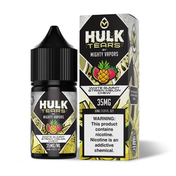 Hulk Tears Salt by Mighty Vapors - White Gummy Straw-Melon Chew 30mL