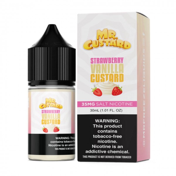 Mr. Custard Synthetic Salt - Strawberry Vanilla Custard 30mL