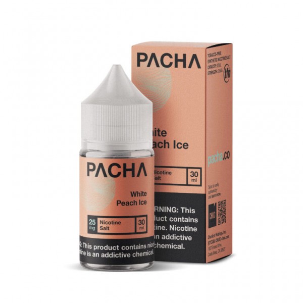 Pacha Mama Synthetic Salt - White Peach Ice 30mL