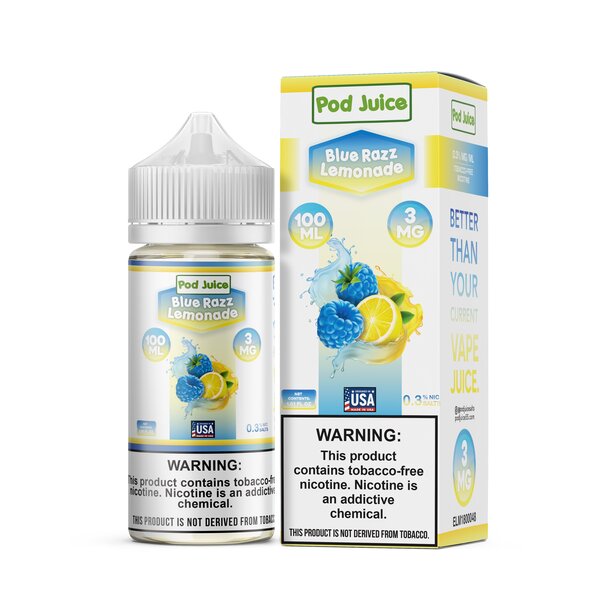 Pod Juice Synthetic - Blue Razz Lemonade 100mL