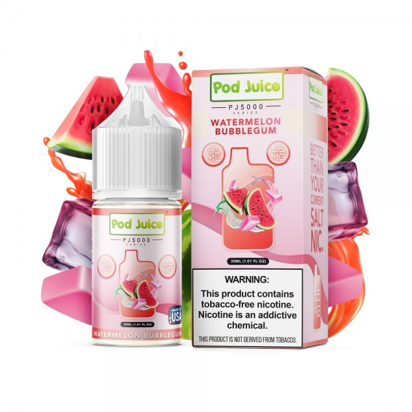 Pod Juice PJ 5000 Series Synthetic Salt - Watermelon Bubblegum 30mL