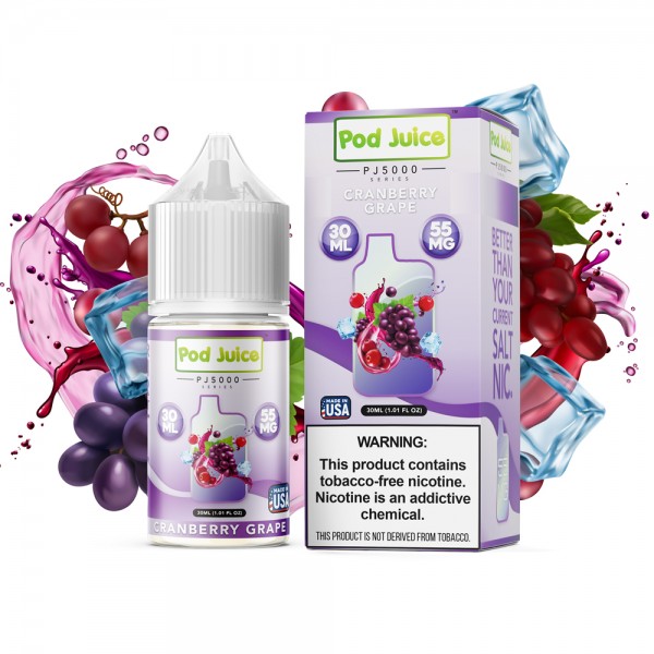 Pod Juice PJ 5000 Series Synthetic Salt - Cranberry Grape 30mL