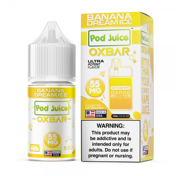 OXBAR x Pod Juice Synthetic Salt - Banana Dream Ice 30mL