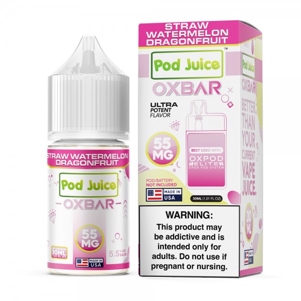 OXBAR x Pod Juice Synthetic Salt - Straw Watermelon Dragonfruit 30mL