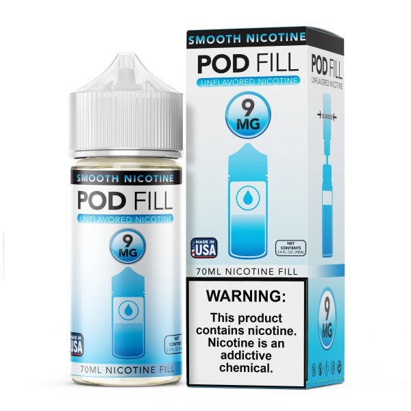 Pod Fill Unflavored Low Nicotine Base 70mL - 9mg