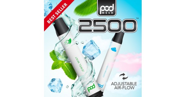 Pod Mesh 2500 Disposable 5.5% by Pod Juice Adjustable Airflow pod stick pod  juice Pod twist