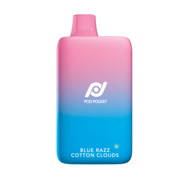 Pod Juice Pod Pocket 7500 Disposable 0% - Blue Razz Cotton Clouds