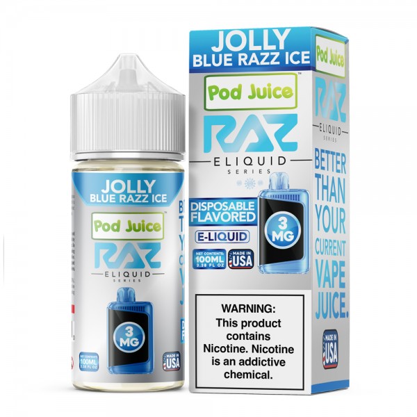 RAZ x Pod Juice Synthetic - Jolly Blue Razz Ice 100mL