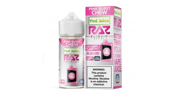 RAZ x Pod Juice Synthetic - Pink Burst Chew 100mL