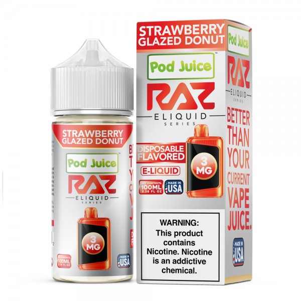 RAZ x Pod Juice Synthetic - Strawberry Glazed Donut 100mL