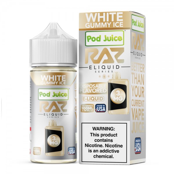 RAZ x Pod Juice Synthetic - White Gummy Ice 100mL