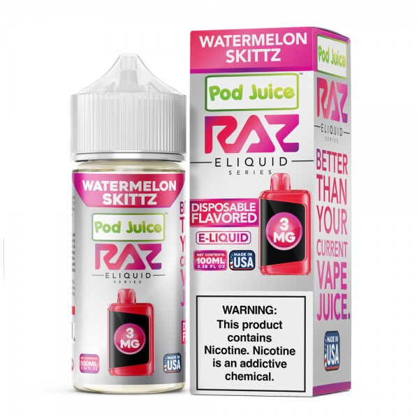 RAZ x Pod Juice Synthetic - Watermelon Skittz 100mL