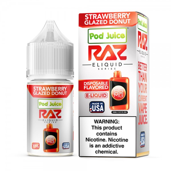 RAZ x Pod Juice Synthetic Salt - Strawberry Glazed Donut 30mL