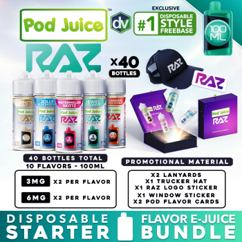 RAZ x Pod Juice Synthetic 100mL Freebase Starter Bundle