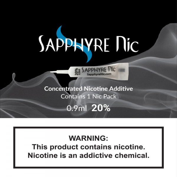Sapphyre Nic Concentrated Unflavored Nicotine Additive 20% 0.9mL Pouch (50 Pack)