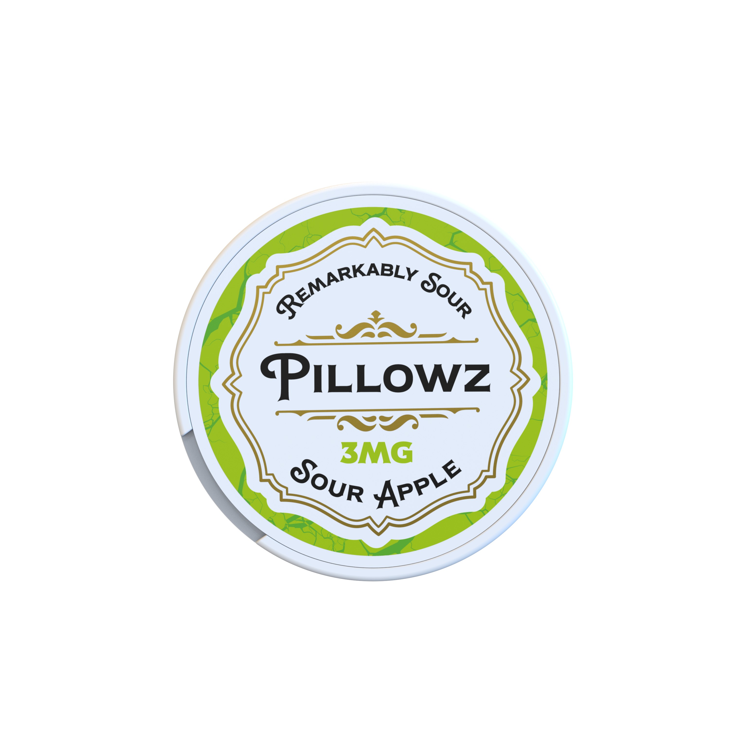 Pillowz Pouches 5pk - Sour Apple, nicotine pouch, nic pouch