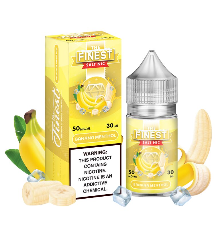Banana Menthol Nicotine Salt 30ml - The Finest Vape Juice