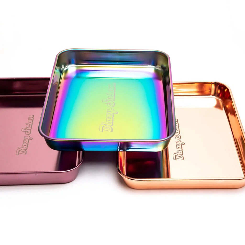 Blazy Susan Stainless Steel Rolling Tray, thc, , dry herb, flower ...