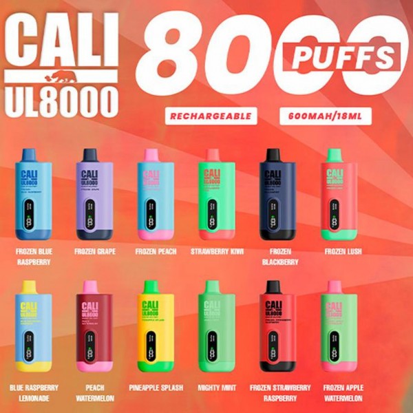 Cali UL8000 Disposable 5% by Cali Pods (Display Box of 6) (Master Case of 180)