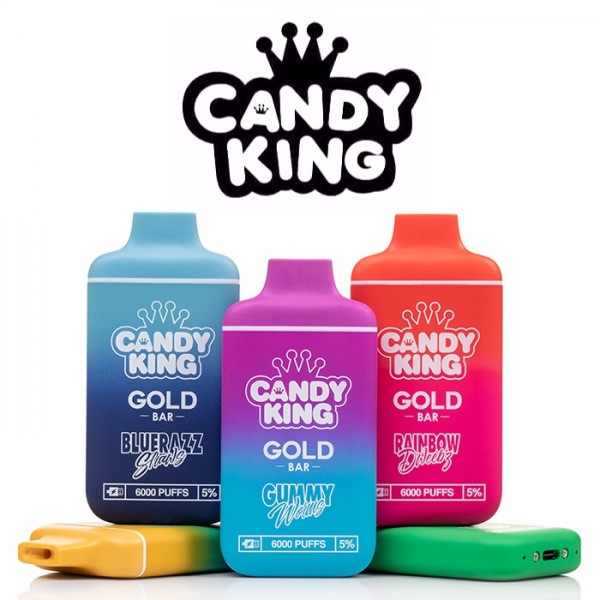 Candy King Gold Bar Disposable 5% (Display Box of 10) (Master Case of 200)