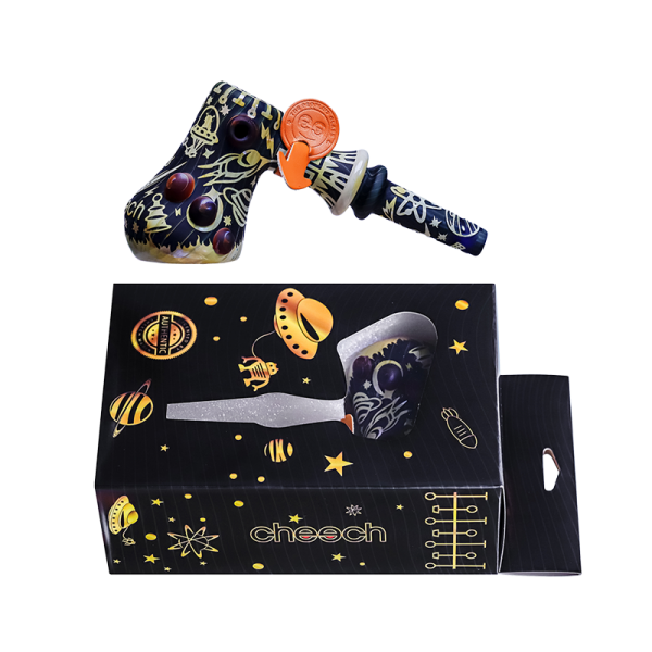 Cheech Glass Space Abduction Bubbler Pipe