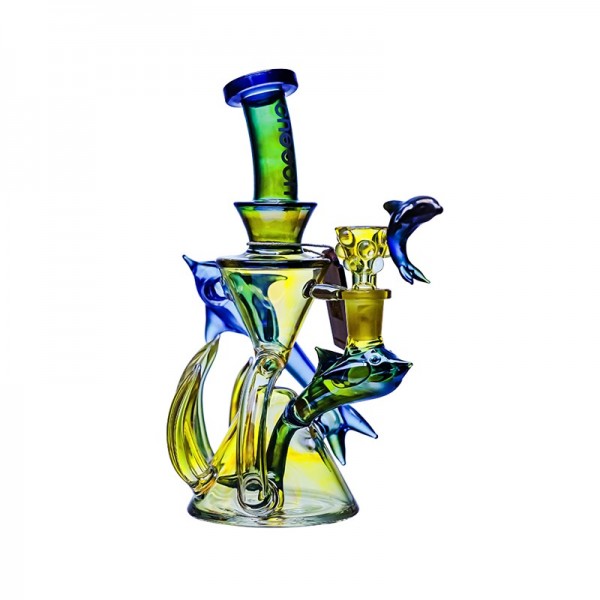 Cheech Glass 9" Dolphin Dive Water Pipe