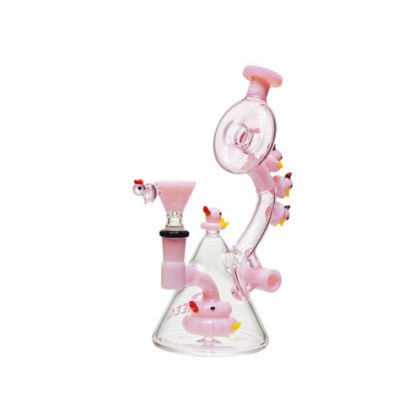 Cheech Glass 8.5" Ducks Go Round Water Pipe