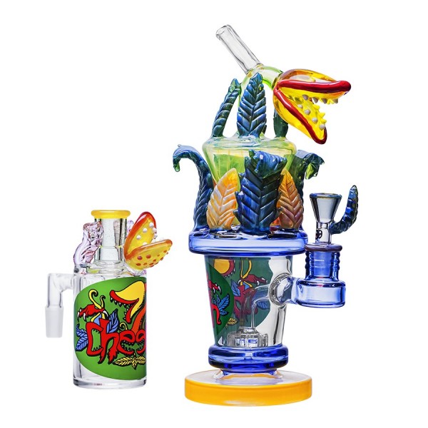 Cheech Glass 10.5" Venus Fly Trap Water Pipe w/ Ash Catcher