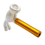 Cheech Glass Metal Glass Hammer Pipe