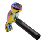 Cheech Glass Metal Glass Hammer Pipe